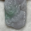 Type A Faint Lavender & Green Jade Jadeite Dragon Pendant - 53.8g 61.2 by 31.5 by 13.7mm - Huangs Jadeite and Jewelry Pte Ltd