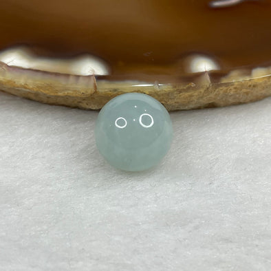 Type A Semi Icy Light Green Jade Jadeite Beads Bracelet 19.7g 13.4mm/bead - Huangs Jadeite and Jewelry Pte Ltd