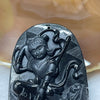 Type A Black Jade Jadeite Nezha 24.54g 63.7 by 42.5 by 7.5mm - Huangs Jadeite and Jewelry Pte Ltd