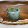 Type A Semi Icy Blueish Green & Yellow Jade Jadeite Om Mani Padme Hum 9.22g US12 HK27 Inner Diameter 21.4mm Thickness: 15.9 by 3.3mm - Huangs Jadeite and Jewelry Pte Ltd