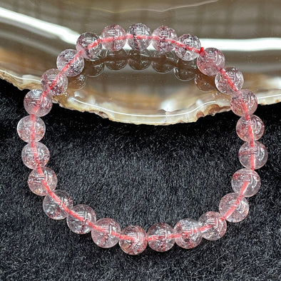 Natural Strawberry Quartz 草莓晶 Crystal - 25 beads 15.61g 7.6mm/bead - Huangs Jadeite and Jewelry Pte Ltd