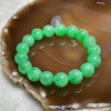 Rare High End Yang Green Icy Jade Jadeite Bracelet with NGI Cert 38.66g 11.0mm/bead 17beads - Huangs Jadeite and Jewelry Pte Ltd