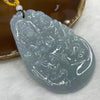 Grand Master Certified Type A Semi Icy Sky Blue Guan Yin Pendant 47.60g 75.6 by 49.5 by 6.4 mm - Huangs Jadeite and Jewelry Pte Ltd