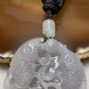 Type A Light Lavender Double Prosperity Fishes 50.17g 47.4 by 47.0 by 12.0mm - Huangs Jadeite and Jewelry Pte Ltd