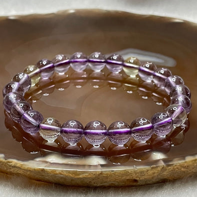 Natural Ametrine Beads Bracelet - 16.5g 7.9mm/bead 24 beads - Huangs Jadeite and Jewelry Pte Ltd