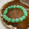 High Quality Type A Semi Icy Green Jade Jadeite Bracelet 32.48g 10.0mm/bead 19 beads - Huangs Jadeite and Jewelry Pte Ltd