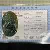 Type A Blueish Green Tiger Jade Jadeite Pendant 23.69g 62.8 by 39.9 by 5.1mm - Huangs Jadeite and Jewelry Pte Ltd