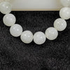 Type A Icy Faint Green Jade Jadeite Beads Bracelet - 66.66g 13.7mm/bead 15 beads - Huangs Jadeite and Jewelry Pte Ltd