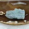 Type A Semi Icy Lavender and Green Jade Jadeite Tu Di Gong Pendant - 37.76g 41.6 by 28.0 by 16.3mm - Huangs Jadeite and Jewelry Pte Ltd