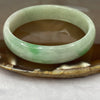 Type A Semi Icy Light Apple Green Jadeite Bangle 38.86g inner diameter 57.1mm 13.3 by 5.7mm - Huangs Jadeite and Jewelry Pte Ltd