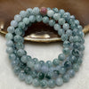 Type A Semi Icy Lavender with Green patches Jade Jadeite Necklace 63.21g 7.0mm/bead 108 beads - Huangs Jadeite and Jewelry Pte Ltd