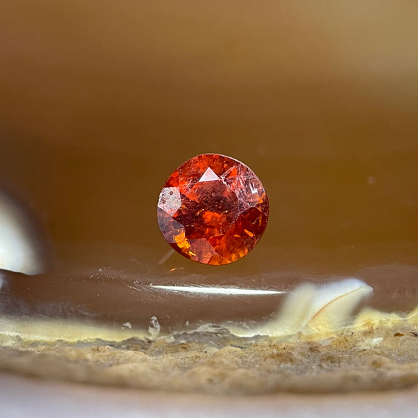 Natural Orange Red Garnet Crystal Stone for Setting - 1.00ct 5.6 by 5.6 by 3.8mm - Huangs Jadeite and Jewelry Pte Ltd
