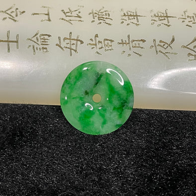 Type A Spicy Green Jade Jadeite Ping An Kou 2.48g 19.3 by 19.3 by 3.1mm - Huangs Jadeite and Jewelry Pte Ltd