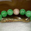 Rare High End Full Spicy Green Beads Bracelet 49.02g 12.2mm 16 Beads - Huangs Jadeite and Jewelry Pte Ltd
