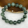 Type A Semi Icy Green Piao Hua Jade Jadeite Bracelet 63.56g 13.2mm/bead 16 beads - Huangs Jadeite and Jewelry Pte Ltd