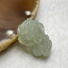 Type A Faint Green Jade Jadeite Pixiu Charm - 7.52g 25.2 by 15.3 by 12.4mm - Huangs Jadeite and Jewelry Pte Ltd