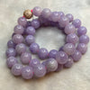 Type A Burmese Lavender Jade Jadeite Necklace - 168.62g 12.5mm/bead 50 beads with NGI Cert - Huangs Jadeite and Jewelry Pte Ltd
