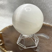 Natural Cat Eye Crystal Ball Display - 240.0g 79.8 by 79.8 by 103.5mm - Huangs Jadeite and Jewelry Pte Ltd
