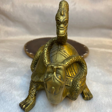 Bronze Snake with Tortoise 569.0g 125.8 by 142.2 by 95.2mm - Huangs Jadeite and Jewelry Pte Ltd