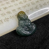 Type A Blueish Green Jade Jadeite Buddha 12.48g 35.8 by 28.9 by 6.6mm - Huangs Jadeite and Jewelry Pte Ltd