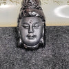 Type A Black Jade Jadeite Guan Yin Head Pendant 11.14g 34.1 by 17.9 by 10.5mm - Huangs Jadeite and Jewelry Pte Ltd