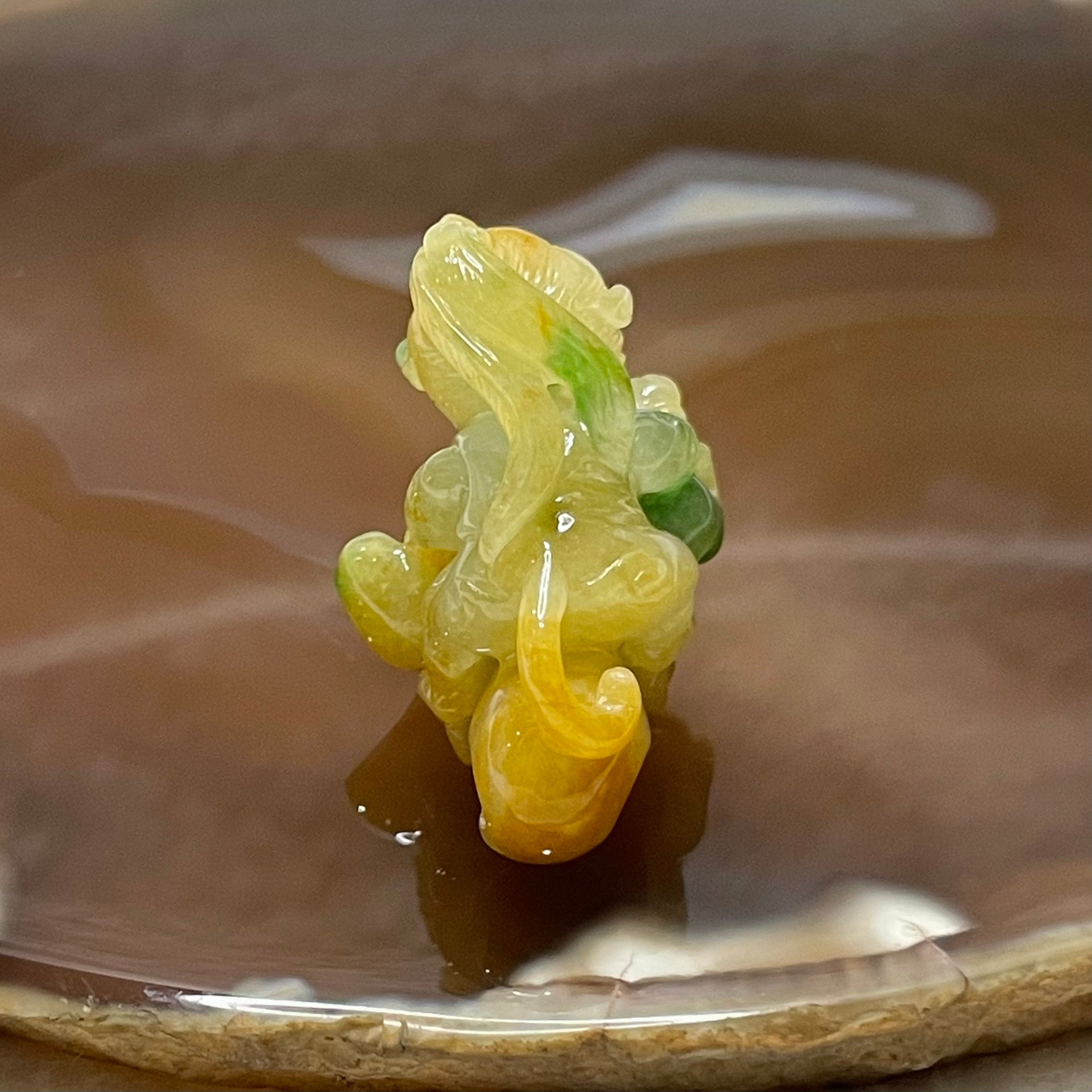 Type A Green & Yellow Jade Jadeite Sun Wu Kong - 18.30g 29.7 by 33.2 by 21.1mm - Huangs Jadeite and Jewelry Pte Ltd