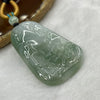 Type A Icy Piao Hua Green Jade Jadeite Shan Shui Necklace - 17g 43.7 by 29.2 by 5.4mm - Huangs Jadeite and Jewelry Pte Ltd