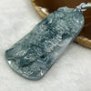 Type A Denim Blue Jade Jadeite Shan Shui Pendant - 36.03g 61.2 by 33.2 by 9.9mm - Huangs Jadeite and Jewelry Pte Ltd
