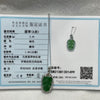 Type A Green Omphacite Jade Jadeite Leaf- 2.45g 33.9 by 15.2 by 4.4mm - Huangs Jadeite and Jewelry Pte Ltd