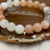 Natural Mixed Moonstone & Sunstone Crystal Bracelet 彩月光 27.29g 10.4mm/bead 19 beads - Huangs Jadeite and Jewelry Pte Ltd