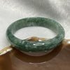 Type A Green Dou Qing Jade Jadeite Bangle - 41.57g Inner Diameter 54.7mm Thickness 12.1 by 6.6mm - Huangs Jadeite and Jewelry Pte Ltd