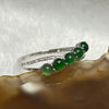 Type A Green Jade Jadeite 18K Gold Ring - HK 17 US 7.5 Inner Diameter 17.9mm 1.04g 3.2 by 3.2 by 3.5mm - Huangs Jadeite and Jewelry Pte Ltd