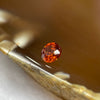 Natural Orange Red Garnet Crystal Stone for Setting - 0.70ct 4.9 by 4.9 by 3.1mm - Huangs Jadeite and Jewelry Pte Ltd