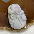 Type A Lavender Jade Jadeite Monkey & Peach 38.62g 47.7 by 35.5 by 11.5mm - Huangs Jadeite and Jewelry Pte Ltd
