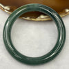 Type A Semi Icy Blueish Green Jadeite Bangle 51.18g inner diameter 55.7mm 9.6 by 9.6mm - Huangs Jadeite and Jewelry Pte Ltd