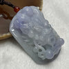 Type A Faint Green & Lavender Jade Jadeite Dragon Necklace -  61.68g 54.2 by 41.0 by 15.4mm - Huangs Jadeite and Jewelry Pte Ltd
