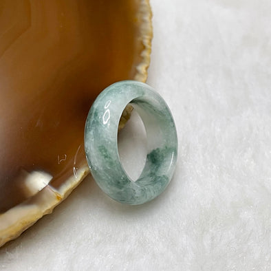 Type A Green Jade Jadeite Ring 2.95g US5.5 HK12 Inner Diameter 16.1mm Thickness: 6.6 by 3.5mm - Huangs Jadeite and Jewelry Pte Ltd