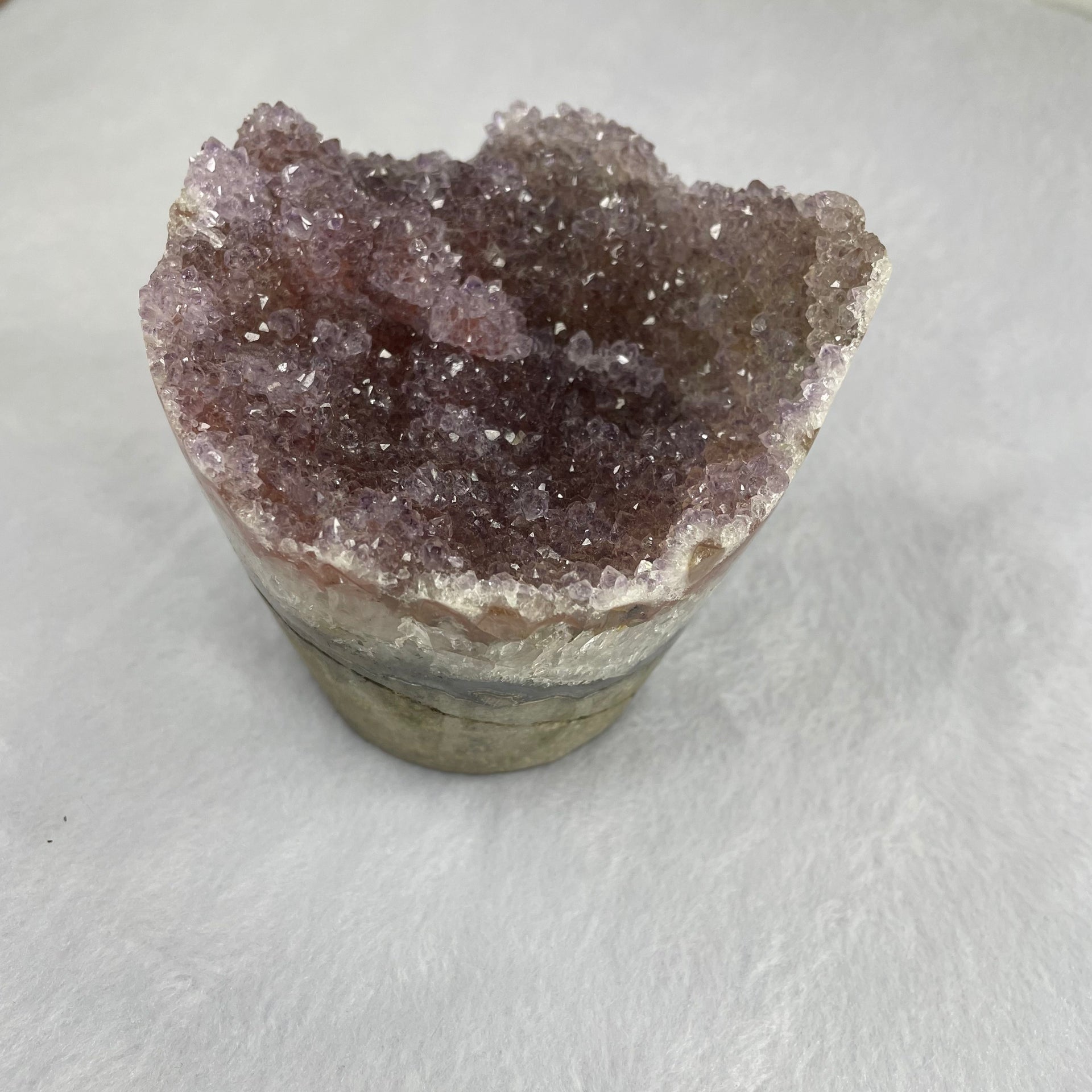 Natural Amethyst Cave Display - 581.5g 88.8 by 89.9 by 76.8mm - Huangs Jadeite and Jewelry Pte Ltd