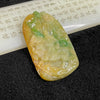 Rare Type A Yellow & Spicy Green Vein Guan Gong on Champion Stallion Pendant 74.5g 77.6 by 43.8 by 12.1mm - Huangs Jadeite and Jewelry Pte Ltd