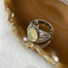 Natural Golden Rutilated Quartz 925 Silver Ring US 9 HK 20 6.6g 17.2 by 11.7 by 6.8mm - Huangs Jadeite and Jewelry Pte Ltd
