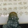 Type A Blueish Green Jade Jadeite Buddha 12.48g 35.8 by 28.9 by 6.6mm - Huangs Jadeite and Jewelry Pte Ltd