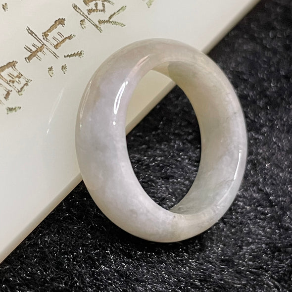 Type A Burmese Yellowish Lavender Jade Jadeite Ring 4.18g US 7.25 HK 16 Inner Diameter 18.1mm - Huangs Jadeite and Jewelry Pte Ltd