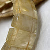 Natural Golden Rutilated Quartz Bracelet 手牌 - 65.46g 18.4 by 7.7mm/piece 19 pieces - Huangs Jadeite and Jewelry Pte Ltd