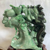 Type A Black & Green Jadeite Drgon Display 174.6 by 109.5 by 213.9 with wooden stand 263.8 by 170.5 by 335.0mm - Huangs Jadeite and Jewelry Pte Ltd