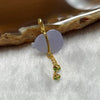 Type A Lavender Hulu Jade Jadeite 18K Yellow Gold 1.28g 32.0 by 12.9 by 4.9mm - Huangs Jadeite and Jewelry Pte Ltd