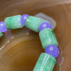 Type A Green Jade Jadeite Barrel Bracelet 50.77g 14.0 by 11.5mm 9 barrels - Huangs Jadeite and Jewelry Pte Ltd