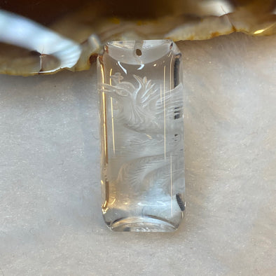 Natural Clear Quartz Unique Craftsmanship Phoenix 10.86g 34.8 by 15.4 by 10.9mm - Huangs Jadeite and Jewelry Pte Ltd