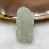 Type A Faint Green Jade Jadeite Pixiu Charm- 13.29g 34.1 by 17.0 by 14.0mm - Huangs Jadeite and Jewelry Pte Ltd