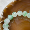 Type A Semi Icy Spicy Green Piao Hua Jade Jadeite Bracelet 49.45g 12.1mm/bead 16 beads - Huangs Jadeite and Jewelry Pte Ltd