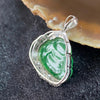 Type A Burmese Jade Jadeite 18k white gold Milo laughing Buddha - 3.40g 28.0 by 24.4 by 6.7mm - Huangs Jadeite and Jewelry Pte Ltd